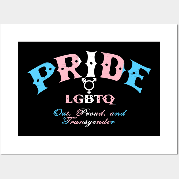 Transgender Pride - CBs style - Trans Pride Flag Wall Art by ianscott76